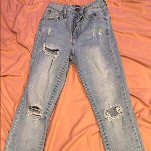 Distressed Light Blue Women's Jeans